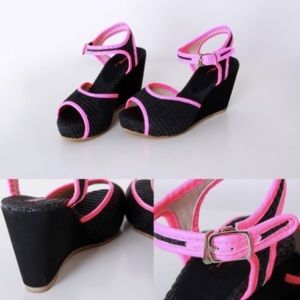 Weave wedges shoes